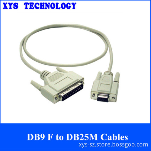 DB9 female to DB25 male Cables